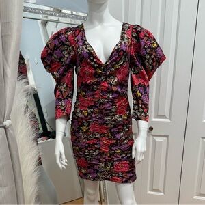 Zara Multicolor Floral Long Sleeve Dress